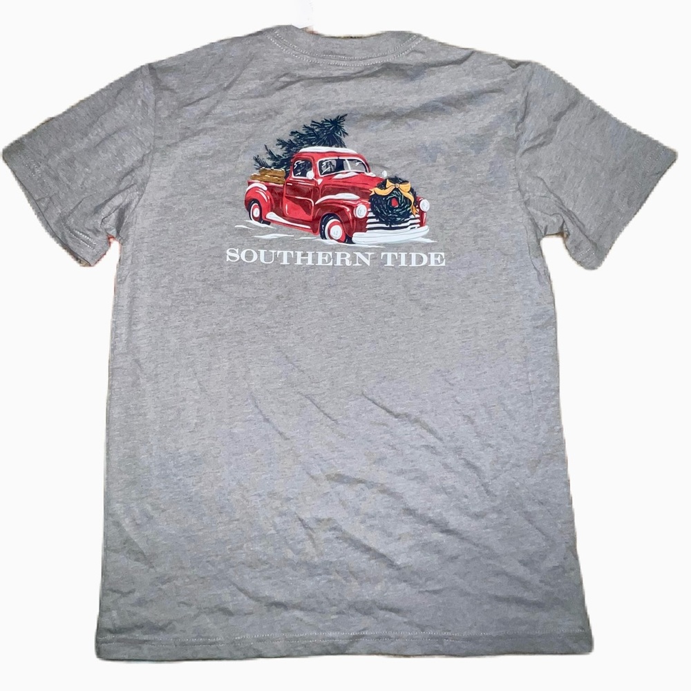 Southern Tide Kids Christmas Snowy Truck T-Shirt XL (16)